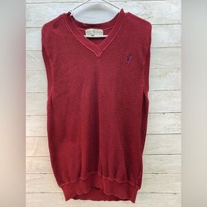 Fairway & Greene Golf Men’s Large Vest Burgundy 100% Pima Cotton Made In Peru